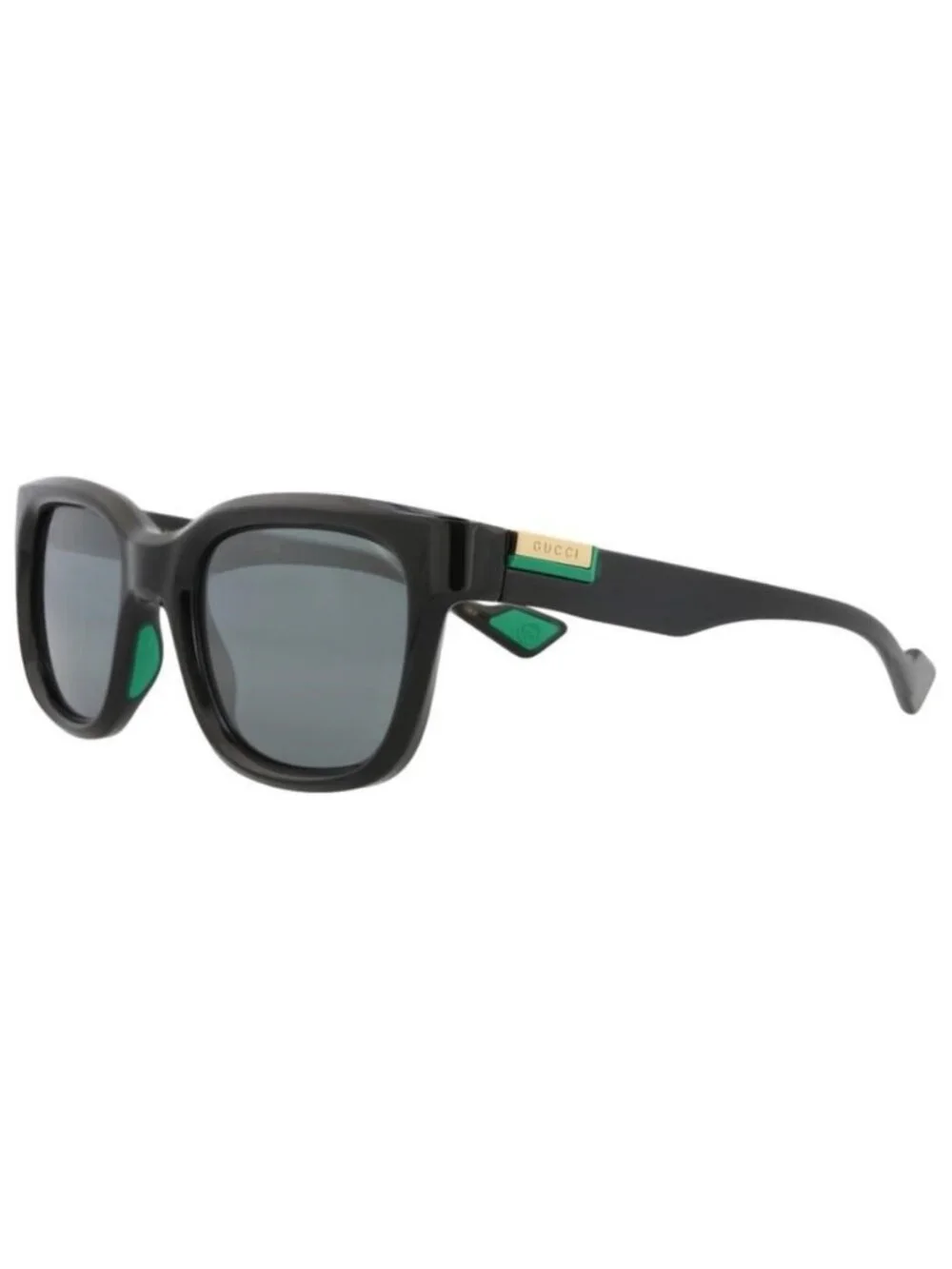 New Gucci Mens Square/Rectangle Black Black Grey Fashion Designer Sunglasses
